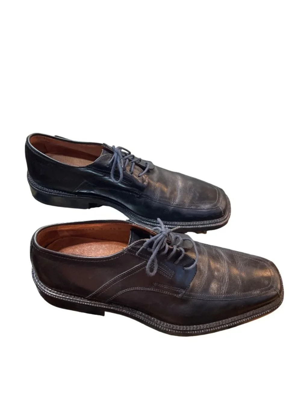 Johnston Murphy mens brown leather dress oxford shoes sz 9.5M SKUn 10-551